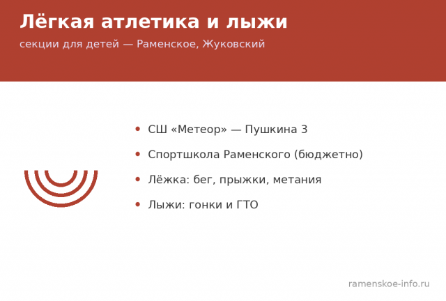 Детские секции лёгкой атлетики и лыж в Раменском округе: телефоны 2026 Детские секции лёгкой атлетики и лыж в Раменском округе: телефоны 2026